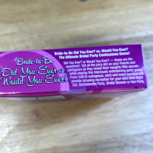 Bride to be Did you ever vs. Would You Ever? Bridal Party Game spinner cards - Picture 2 of 7